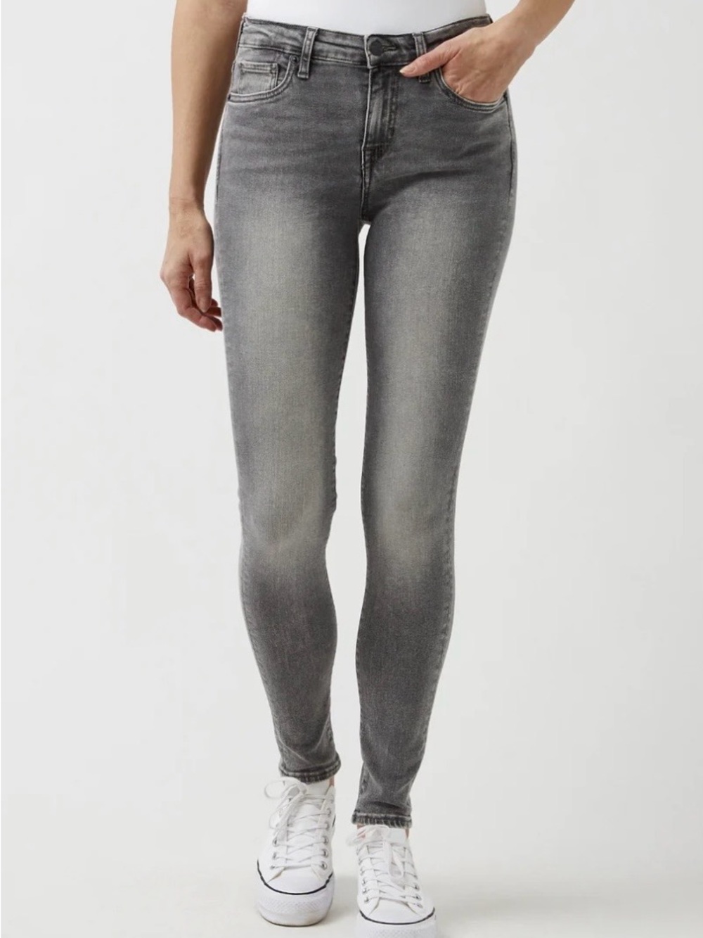 NWT Buffalo Women's Grey High-Rise Skinny Jeans Alexa